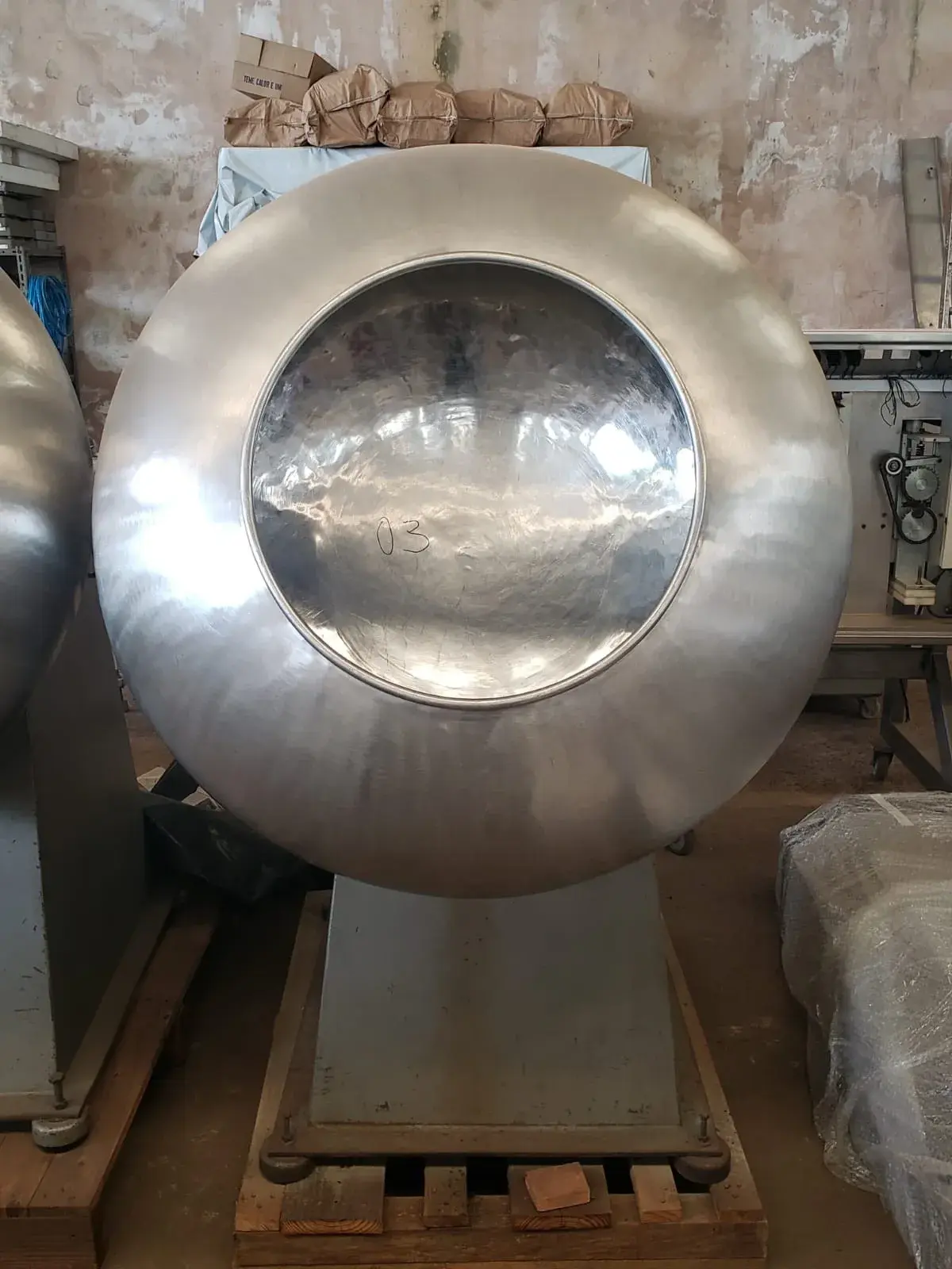 DRAGEADEIRA LISA AÇO INOX CAPACIDADE 200 LITROS
